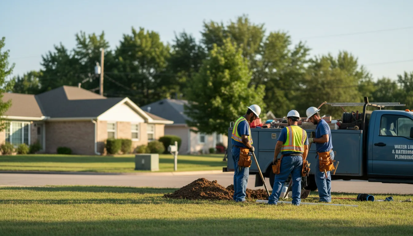 Residential water line and bathroom plumbing service in Springville, UT